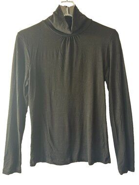 Merona Womens Stretch Lightweight Turtleneck Longsleeve Black Size M